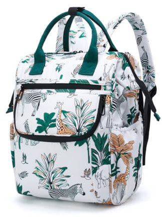 Chickwin Borsa Zaino Fasciatoio Neonato, Grande Capacità Zainetto Multifunzione di Viaggio Borsa per Pannolini, Maternità Baby Changing Bag Borsa Bebè per Mamma e Papà (verde,43x28x19cm)