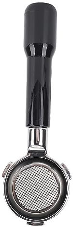 Bodenloser Siebträger, 58 Mm, 3 Ohren, Kaffee-Bodenloser Siebträger Mit Filterkorb, Kaffee-Siebträger, Ersatz-Siebträger, Kaffeemaschinenzubehör(Schwarz)