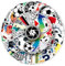 Fußball Aufkleber 50 Stück Skateboard Graffiti Aufkleber Motorräder Fahrrad Snowboard Gepäck Laptop Auto Koffer für Kinder und Jugendliche Wasserdichte Vinyl Aufkleber Soccer Stickers