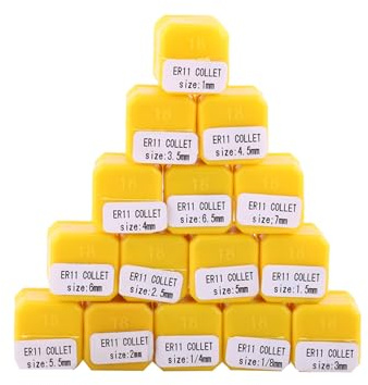 15pcs ER11 Spring Collet Set CNC Router Lathe Tool Holder for CNC Router Lathe Milling Machine Workholding