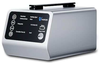 Qrocsnpi Tragbarer Sauerstoffkonzentrator 1–5 l für Auto/Reisen mit Akku und Tasche, Sauerstoffgerät 90% ± 5% mit komplettem Zubehörsatz