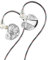 LEAUDIO TRN V10 PRO 2DD+2BA Hybrid in-ear monitor con cavo sostituibile aggiornato design (argento non microfono)