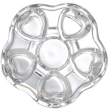 Cabilock Heart Shaped Glass Teapot Base Warmer Novelty Teapot Stand Insulated Furnace Base