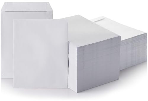 LOGIC PACK Briefumschläge DIN C5 ohne Fenster Selbstklebend - Kuvert C5 Umschläge Weiß - Briefumschlag 162 x 229 mm - Briefkuvert ohne Fenster Versandtaschen C5 - Große Briefhüllen (50 Stück)