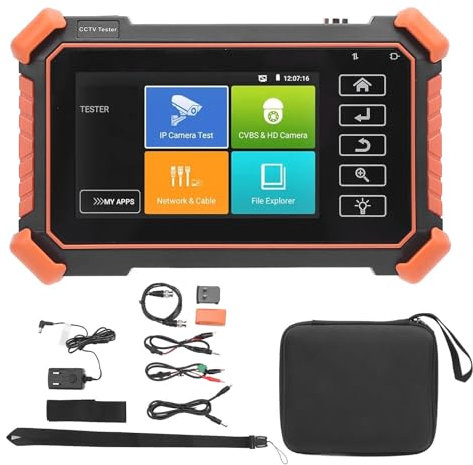 CCTV-IP-Kamera-Tester-Monitor, 8K CCTV-Überwachungskamera-Tester AHD, CVI, TVI, CVBS IP-Kameratest, 4-Zoll-IPS-Touchscreen-CCTV-Tester, für IP- und Analoge Kamera, IPC-1910C Plus