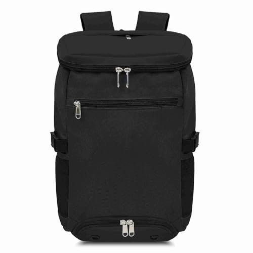 Badmintonrucksack mit Schuhfach, Tennistasche Große Kapazität, Atmungsaktiv, Sportrucksack für Tennisschläger Badmintonschläger (Black)