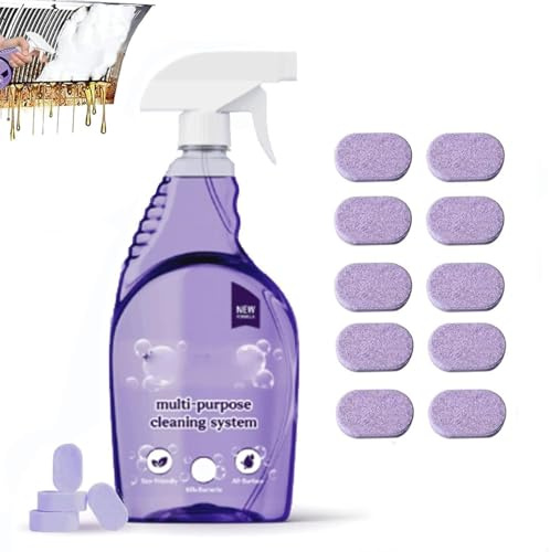 Dr Clean Spray Cleaner for Ovens,Nuroclean Spray,Drclean Spray Oven Cleaner,All-Purpose Cleaning Spray, Dr Clean Spray Cleaners With Concentrated Cleaning Tablet,Multi-Surface Cleaner for Home (10)