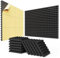 24 Stück Akustikschaumstoff, Selbstklebend, 30x30x5cm Schallschutzplatten, Akustische Behandlung und Wanddekoration für Gaming zimmer und Tonstudio, Büro, Decke