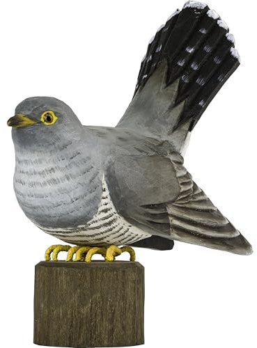 WILDLIFEGARDEN DecoBird Gemeiner Kuckuck (WG4453) handgeschnitzter dekorativer Vogel – große europäische Vögel