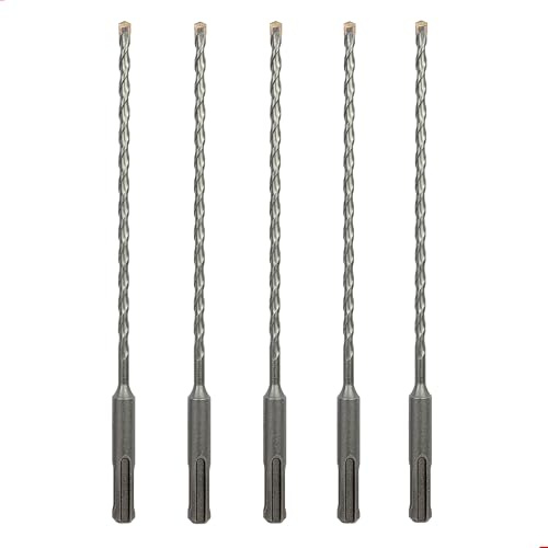 Sabre Tools 5-Pack 3/16 Inch x 8 Inch SDS Plus Rotary Hammer Drill Bits, Carbide Tipped for Brick, Stone and Concrete (3/16” x 6 x 8)
