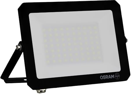Osram Projecteur LED LUX moderne 50 W, 4 500 lm, 6 500 K, IP65, aluminium | FLOODLIGHT LUX, Outdoor Lighting (Special), Noir, 30000 h, pack de 1