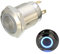 EsportsMJJ DC 12V 12Mm 4 Broches Momentanée Interrupteur Bouton Poussoir en Métal Lumière Interrupteur Imperméable À l'eau-Bleu