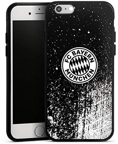 DeinDesign Silikon Hülle kompatibel mit Apple iPhone 6 Case schwarz Handyhülle FC Bayern München Offizielles Lizenzprodukt FCB