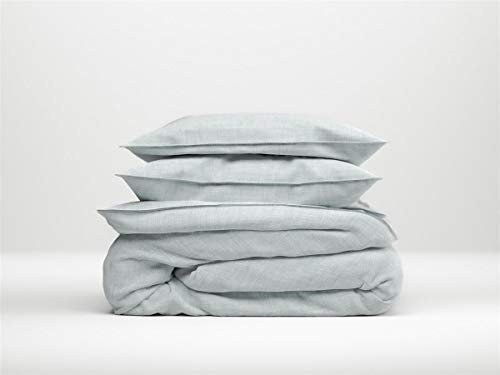 ZO! HOME Cotton Bettwäsche 155x220 cm Lino Mint Green hellgrün meliert Uni