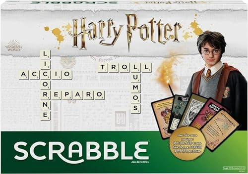 Mattel Games - Scrabble Harry Potter – Französische Ausgabe-Gesellschaftsspiel und Buchstaben – 2 bis 4 Spieler – ab 10 Jahren