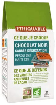 Chocolat Noir Carrés de dégustation bio & équitable