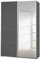 Rauch Möbel Caracas Schrank Kleiderschrank Schwebetürenschrank, Grau metallic, Schwarz, 2-TRG., inkl. Zubehörpaket Basic 2 Kleiderstangen, 2 Einlegeböden, BxHxT 136x210x62 cm
