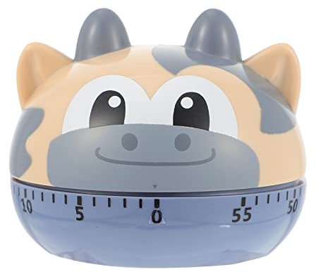 SOLUSTRE Kinder Uhr Küchentimer Niedlicher Kalb Form 60 Minuten Küchenwecker Kurzzeitmesser Eieruhr Backen Kochen Kurzzeitwecker für Kochen Lernen Dusche Einweihungsgeschenk Zeitschaltuhr Digital
