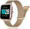 SUGARJAR Metal Correa Compatible con GRV FC1,19 mm Reloj Correa para Veryfitpro,LETSCOM,Yamay fitness,Letsfit,LIFEBEE,GRV,Willful,Popglory,Blackview,TEMINICE,ID205S ID205G ID215G ID216 SW020 SW023