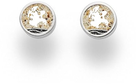 DUR Schmuck: Ohrring, Ohrstecker AHOI Rügen mit Strandsand/Lavasand O5376