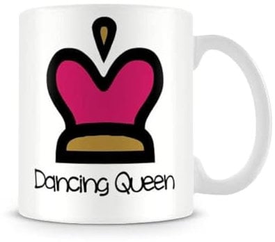 Finger Prints Tasse mit Aufschrift Dancing Queen, Geschenk für Mädchen