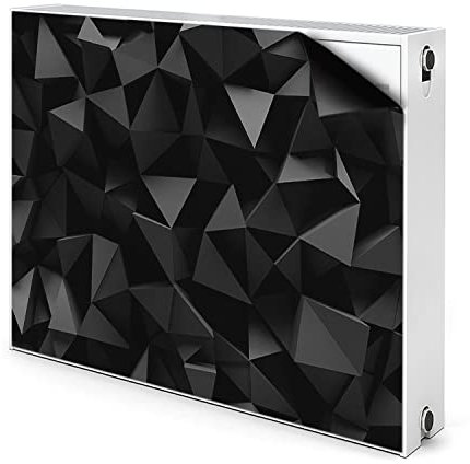 Decormat Cache Radiateur Couverture Le Noir Magnétique Tapis Décoratif Cache Aeration 80x60cm - Abstraction Noire