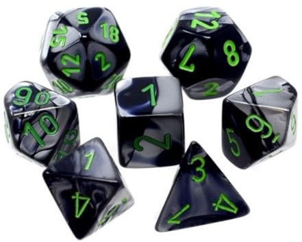 Gemini® Mini-Polyhedral Black-Grey/green 7-Die Set