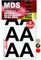 MDS Brand 5cm Design Buchstaben Aufkleber Selbstklebende Klebebuchstaben | Wetterfest Alphabet zum Aufkleben für Briefkasten, Vinyl Buchstaben für Außen & Innen (Schwarz, A)