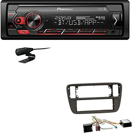 Pioneer MVH-S320BT 1-DIN Bluetooth Autoradio USB FLAC Spotify mit Einbauset passend für Seat MII ab 2011 schwarz inkl Canbus