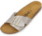 Palado Damen Pantoletten Tinos - extra Bequeme Sandalen - Hausschuhe mit Natur Kork - Made in EU - Sandaletten mit Sohle aus feinstem Natur Leder Beige Metallic 40 EU