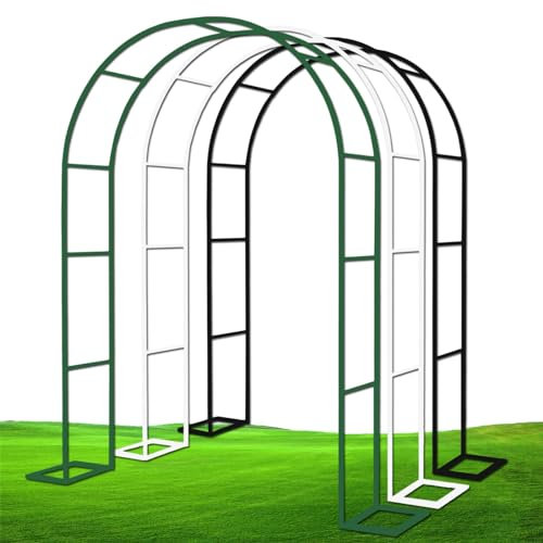 LTSRLL Gartenbogen Aus Metall Für Kletterpflanzen – Großes, Wetterbeständiges Rosenbogen – 40cm Breite, Hochzeitsbogen Für Gehweg, Weg, Rasen, Hinterhof (Color : 03, Size : 80cm/31.5inx200cm/78.7in)
