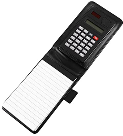 NUOBESTY Tragbarer Notizblock im A7-Format mit Stiftfach Kleiner Notizbuch mit Stift Papier in Schwarz Praktisch für Schule und Büro