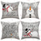 Jiahuade Leinen Dekokissen,4Pcs Kissenbezug Weihnachten,Dekorative Kissenhülle,Kissenhülle Weihnachten,Weihnachten Kissenbezug Rehntier,Kissenbezug Weihnachtsmotiv (F)