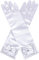 LUYANFX Prinzessin Handschuhe Mädchen Kostüm Zubehör, Dress Up Accessoires Weiß, für Geburtstag, Karneval und Fasching