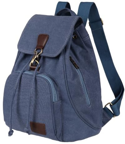 Ldabrye Lässiger Tagesrucksack, klassischer Rucksack für College, Reisen, Arbeit, funktionaler Outdoor-Reiserucksack, Schultasche, ideal für abenteuerlustige Menschen, seeblau