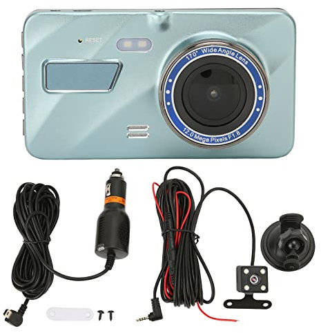 AUINWORLD Dual Lens Wide Angle Car Dash Cam 1080P 2 Channel Car Loop Recording Camera Video Driving Recorder with Night Vision