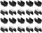 QUARKZMAN 20Pcs Embouts de Protection pour Pieds de Chaise avec Patins en Feutre, Protège-Tubes en Forme de U pour Chaises, Convient Aux Pieds de Tubes Métalliques de 22 mm, Noir, Patin Gris