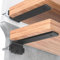 VAKOWOO 6 Pack Shelf Brackets 15cm, Heavy Duty Metal Floating Shelf Brackets for Shelves, Black Support Bracket Scaffold Board Wall Mount for Home and Kitchen