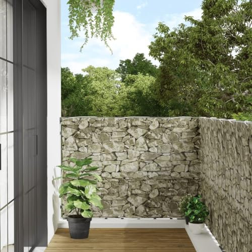Lauuoeriau Möbelartikel Home Balkon Sichtschutz Steinoptik 1000x120cm PVC-Möbel