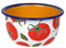 Talking Tables 12 cm Emaille-Schale mit Tomaten Design, 1 Stück, langlebig, bruchsicher, ideal für Snacks, Salate, Suppen, spülmaschinenfest, handgefertigt, 12 cm Durchmesser