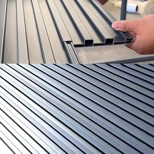 Elitix Trapezblech Aluminium-Wintergartendachpaneel Anschließbar, Wellblech-Dachdeckung Doppelwandig Isoliert, Gewächshausdachterrasse und Dach für Lagerpergola(6pc,L 2.9m(9.5ft))