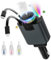 Ofottofo Zigarettenanzünder USB C mit Ambientelicht und Aromafunktion, 5 in 1 Einziehbares Auto Ladegerät Adapter 66W Handy Schnelles Autoladegerät Kompatibel mit iPhone 16 15 14 Pro Max Android, Grau