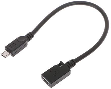 DRHTDXEJ Câble USB 2.0 Mini-B 5 broches femelle vers micro USB mâle vers USB femelle Câble de synchronisation de données 22 cm