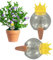 Erconsso Confezione da 2 globi per irrigazione delle piante, 500 ml, sfere automatiche per irrigazione delle piante grasse e vasi di fiori