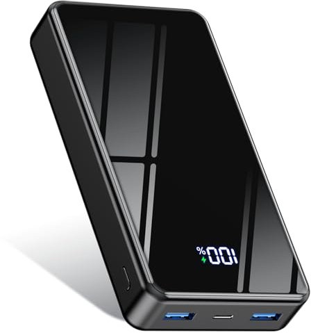 Power Bank Portable Fast Charger 26800mAh 3-Port USB-C + 2USB-A, LED Display, for Phones/Laptops/Travel