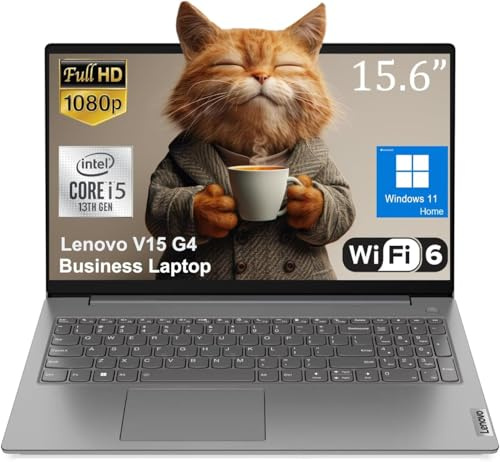 Lenovo V15 G4 Business Laptop, 15.6″ FHD Anti-Glare Display, Intel 8-Core i5-13420H (Beat i7-1355U), 16GB RAM, 512GB SSD, WiFi6, Bluetooth5.2, RJ-45, Windows 11 Home, with 5ave 6-in-1 Accessory Kit