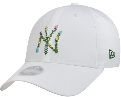 New Era 9Forty WMNS Floral Infill Yankees Cap Basecap Baseballcap MLB Damencap NY York Damen - Metallschnalle, mit Schirm Frühling-Sommer Herbst-Winter Frühjahr
