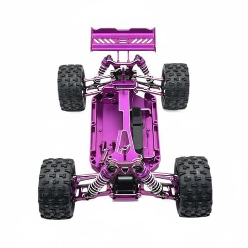 Hellery RC Car Chassis Kit Metal Frame Car Chassis Base Differential Shaft Precision Aluminum Build With Cast Iron Gears Suitable for WLtoys 1/12 Hobbyists DIY Projects Builds, Purple