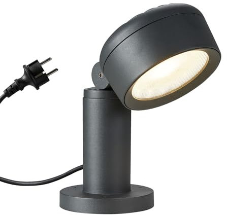 SLV LED Außenleuchte ESKINA 30, Design Außen-Standleuchte, Stehleuchte, LED Wege-Leuchte, Pollerleuchte, Weg-Beleuchtung, Garten-Lampe, Gartenbeleuchtung, CCT Switch (3000K/4000K), 1000lm, 14,5W