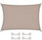 CelinaSun Sonnensegel wasserdicht PES Rechteck 2,5x4m Taupe UPF 50+ Premium Sonnenschutz inkl Befestigungsseile